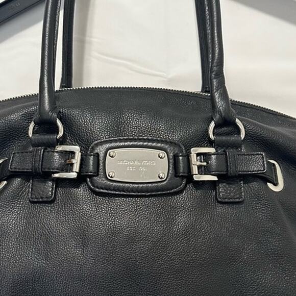 Michael Kors Large Weekender Tote Bag Black Pebbled Leather - Picture 13 of 13